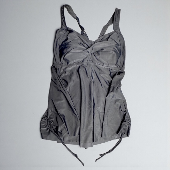 Aqua Eve Plus Size Flowing Black Tankini Swimsuit! NWT & Ready to Rock! Size 18W - Picture 8 of 14